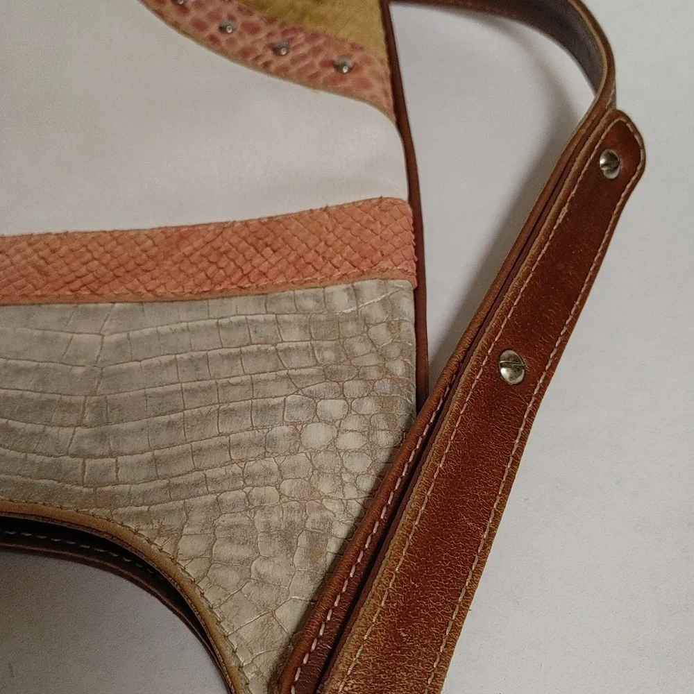 Vintage TOUS Flat Cross Shoulder Cobra & Crocodile Embossed Bag - Picture 10 of 15